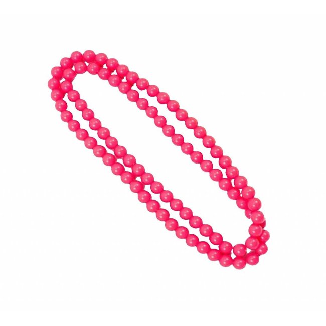 Folat Ketting - Roze - Fluor / neon - 100cm