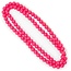 Folat Ketting - Roze - Fluor / neon - 100cm