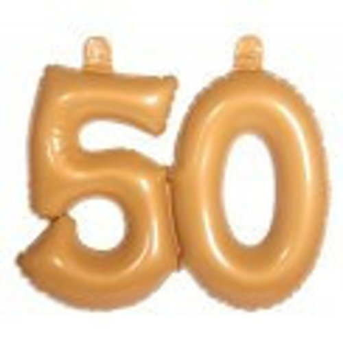 Folat Folat - Opblaascijfer - 50 Jaar - Goud Folat Folat - Opblaascijfer - 50 Jaar - Goud