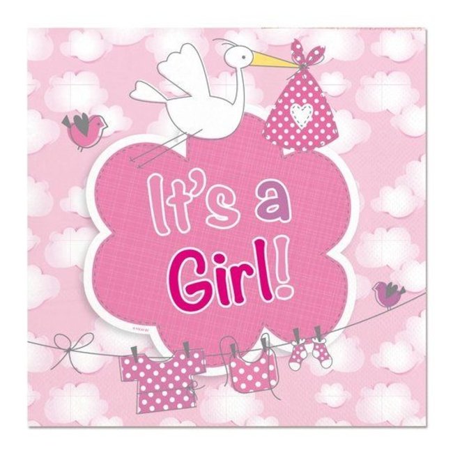 Folat Servetten - It's a Girl - 25x25cm - 20st.