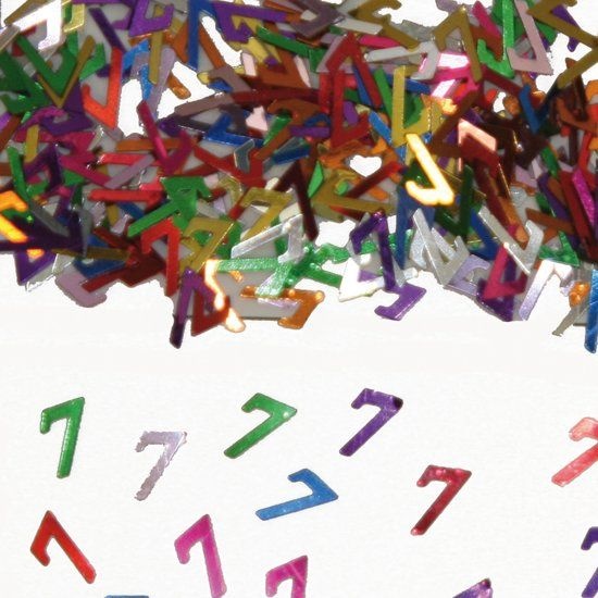 Tafeldecoratie - Confetti - 7 jaar - 14gr.**