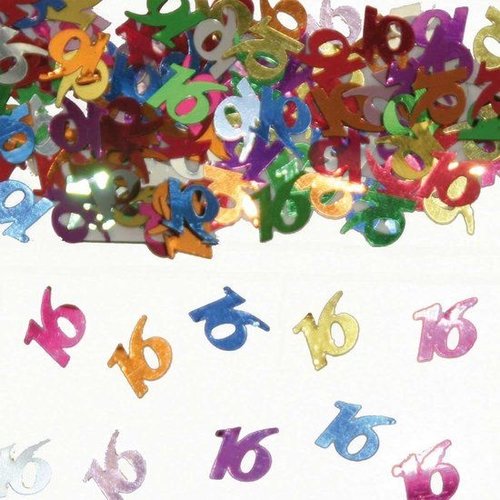 Folat Tafeldecoratie - Confetti - 16 Jaar - 14 Gram Folat Tafeldecoratie - Confetti - 16 Jaar - 14 Gram