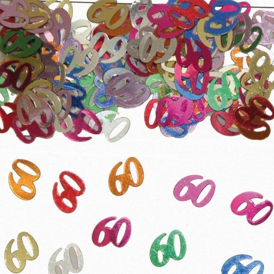 Tafeldecoratie - Confetti - 60 jaar - 14gr.