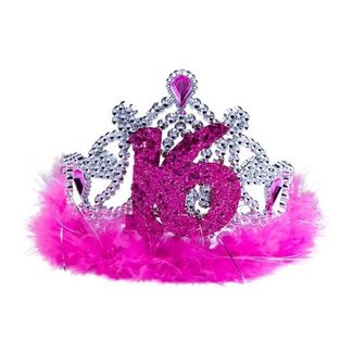 Folat Tiara - Sweet 16 - Zilver/roze