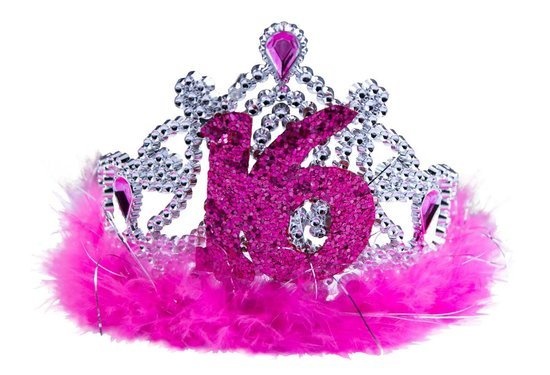 Tiara - Sweet 16 - Zilver/roze