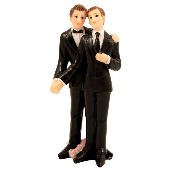 Trouwbeeldje - Caketopper - Koppel - Man/man