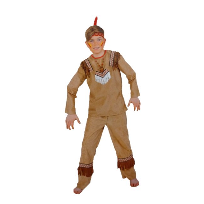 PartyXplosion Kostuum - Indiaan - Kleine wolf - mt.140