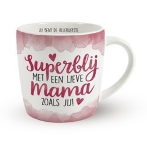 Miko Miko - Mok - Enjoy - met binnentekst - Superblij met een lieve mama zoals jij Miko Miko - Mok - Enjoy - met binnentekst - Superblij met een lieve mama zoals jij