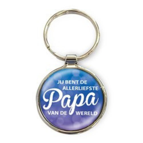 Miko Sleutelhanger - Allerliefste papa - Rond Miko Sleutelhanger - Allerliefste papa - Rond