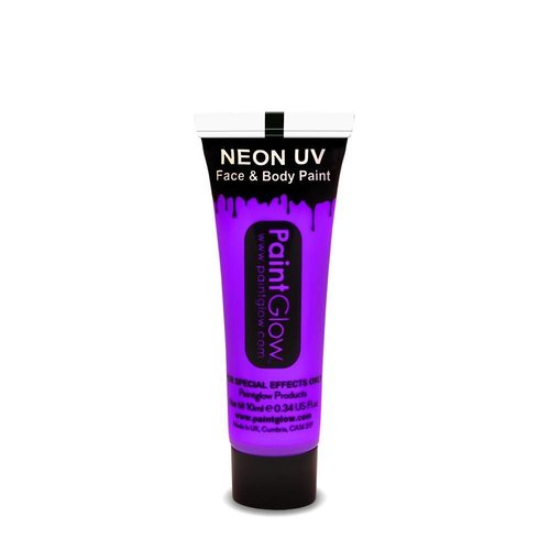 Partychimp Paintglow - Face & body paint - Neon lichtblauw - 10ml Partychimp Paintglow - Face & body paint - Neon lichtblauw - 10ml