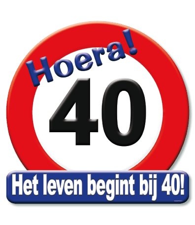 Huldebord - 40 jaar