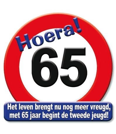 Huldebord - 65 jaar