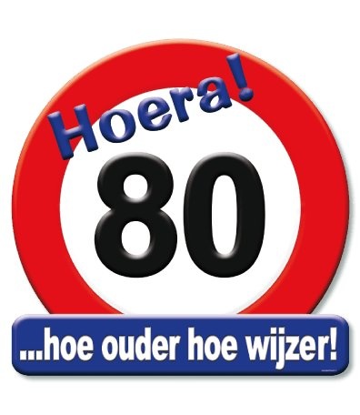 Huldebord - 80 jaar
