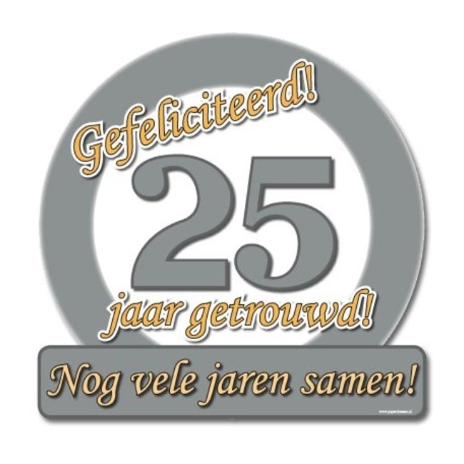 Paperdreams Huldebord - 25 jaar getrouwd