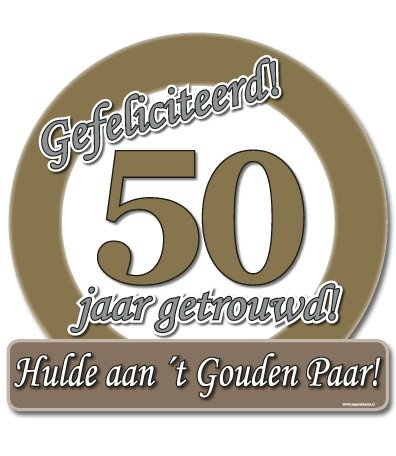 Huldebord - 50 jaar getrouwd