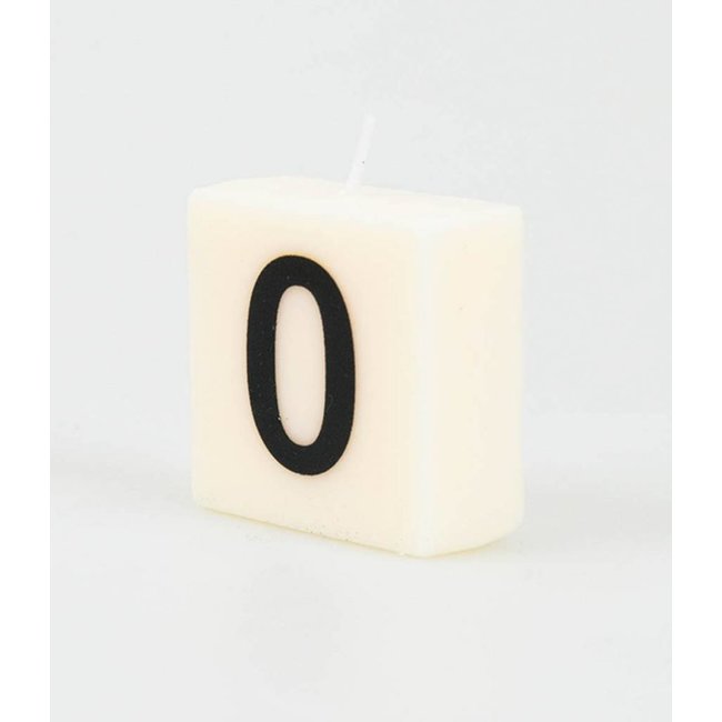 Paperdreams Cijfer- / letterkaarsje - Scrabble - 0 - Nul