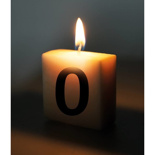 Paperdreams Cijfer- / letterkaarsje - Scrabble - 0 - Nul