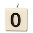 Paperdreams Cijfer- / letterkaarsje - Scrabble - 0 - Nul