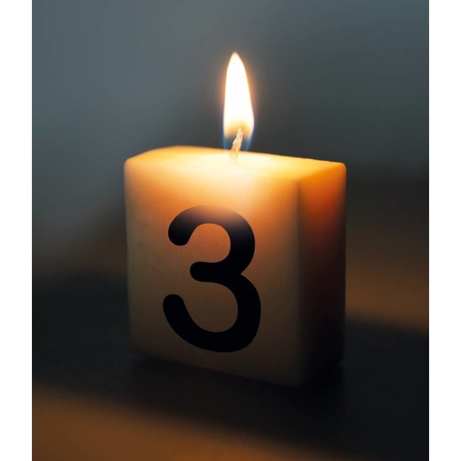 Paperdreams Cijfer- / letterkaarsje - Scrabble - 3