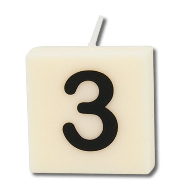 Paperdreams Cijfer- / letterkaarsje - Scrabble - 3