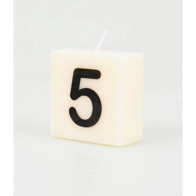 Paperdreams Cijfer- / letterkaarsje - Scrabble - 5