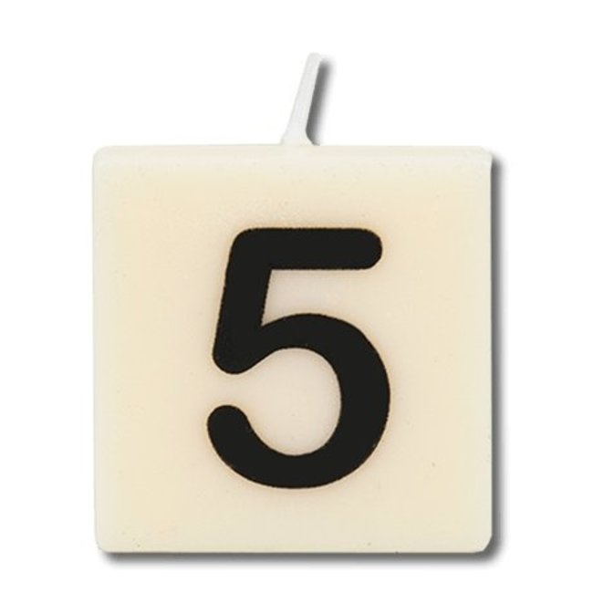 Paperdreams Cijfer- / letterkaarsje - Scrabble - 5