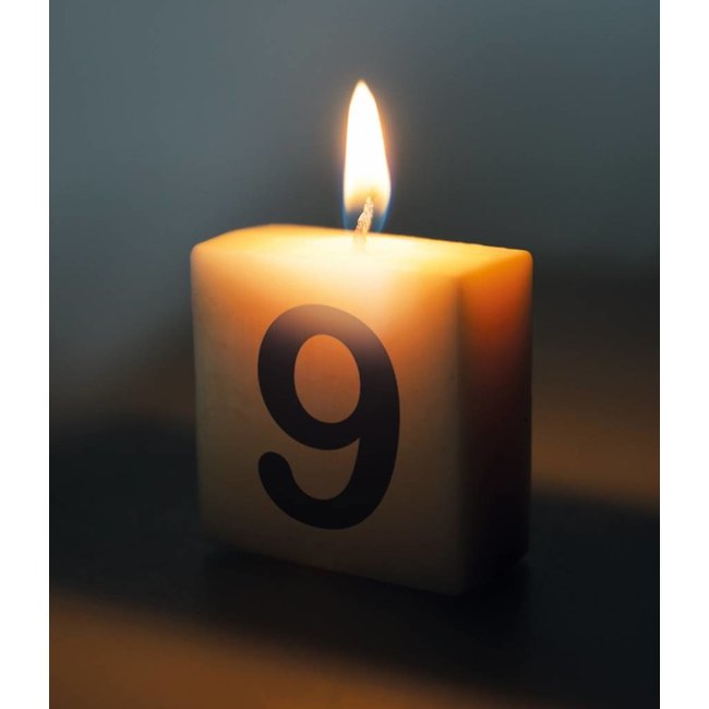 Paperdreams Cijfer- / letterkaarsje - Scrabble - 9