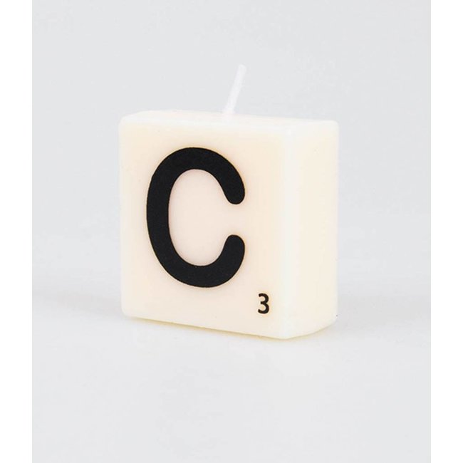 Paper Dreams Cijfer- / letterkaarsje - Scrabble - C