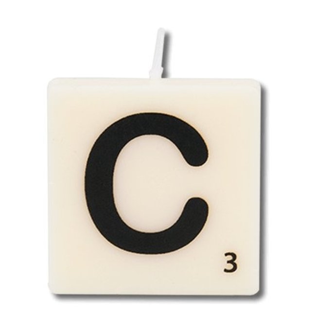 Paper Dreams Cijfer- / letterkaarsje - Scrabble - C