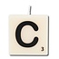 Paper Dreams Cijfer- / letterkaarsje - Scrabble - C