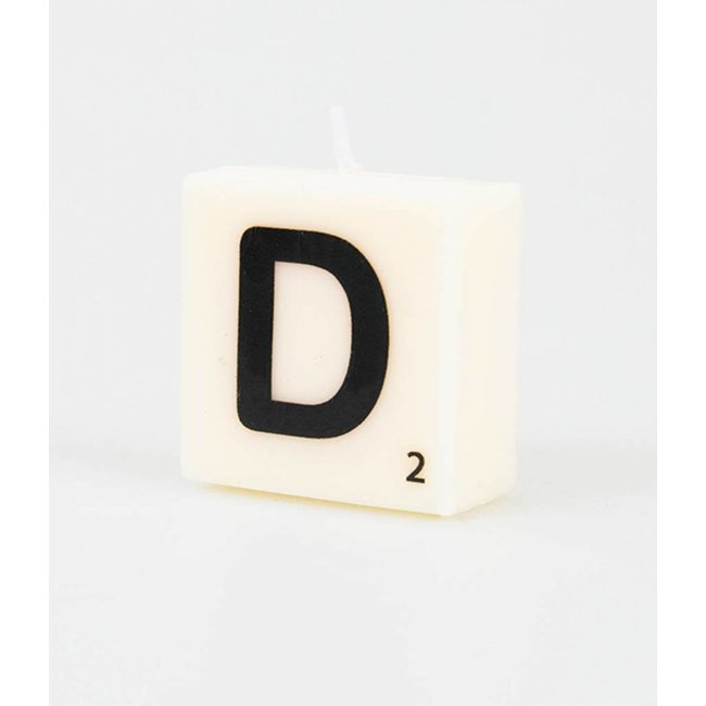 Paper Dreams Cijfer- / letterkaarsje - Scrabble - D