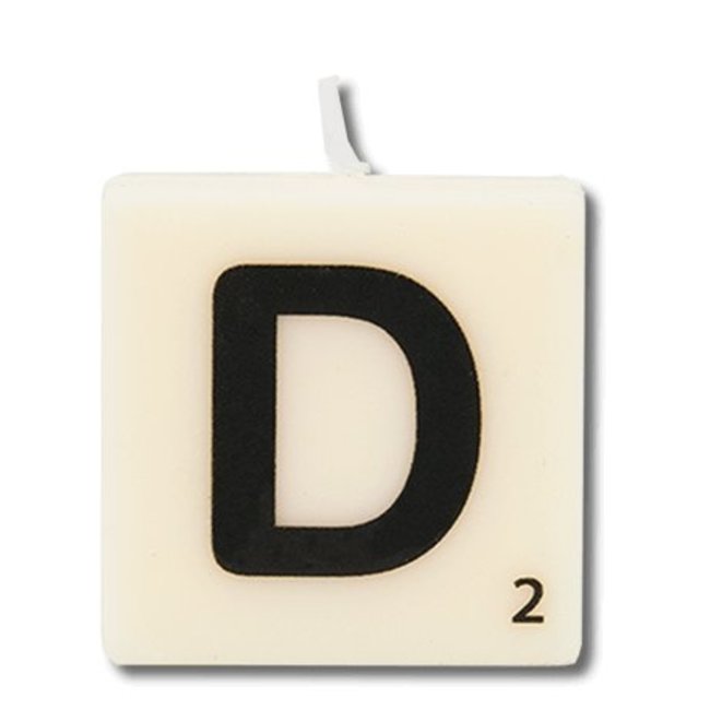 Paperdreams Cijfer- / letterkaarsje - Scrabble - D