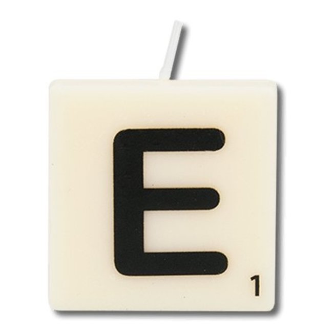 Paperdreams Cijfer- / letterkaarsje - Scrabble - E