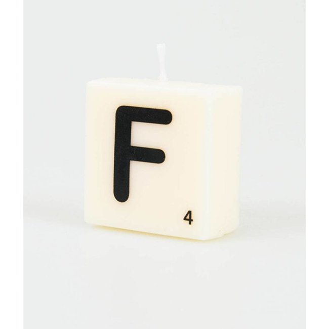 Paper Dreams Cijfer- / letterkaarsje - Scrabble - F
