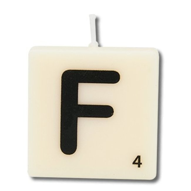 Paper Dreams Cijfer- / letterkaarsje - Scrabble - F