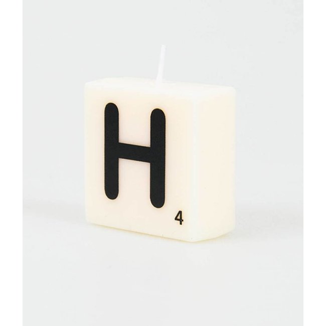 Paper Dreams Cijfer- / letterkaarsje - Scrabble - H