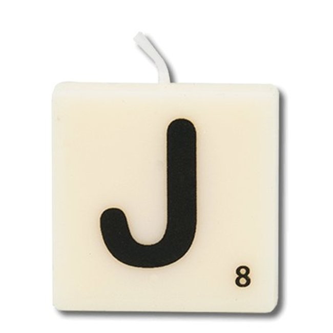 Paper Dreams Cijfer- / letterkaarsje - Scrabble - J
