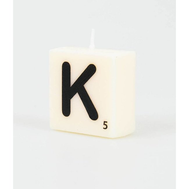 Paper Dreams Cijfer- / letterkaarsje - Scrabble - K