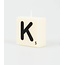 Paper Dreams Cijfer- / letterkaarsje - Scrabble - K