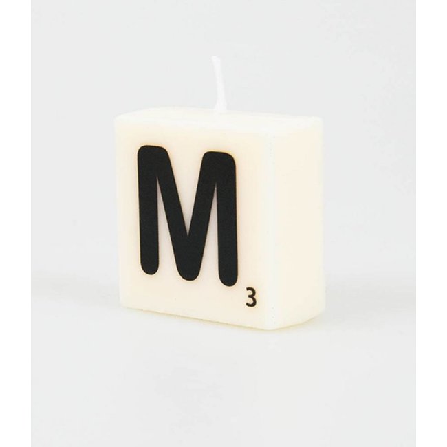 Paperdreams Cijfer- / letterkaarsje - Scrabble - M