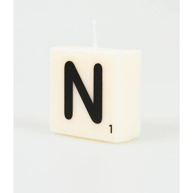 Paper Dreams Cijfer- / letterkaarsje - Scrabble - N