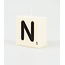 Paper Dreams Cijfer- / letterkaarsje - Scrabble - N