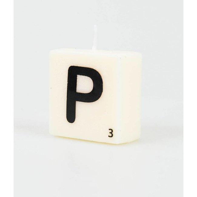 Paper Dreams Cijfer- / letterkaarsje - Scrabble - P