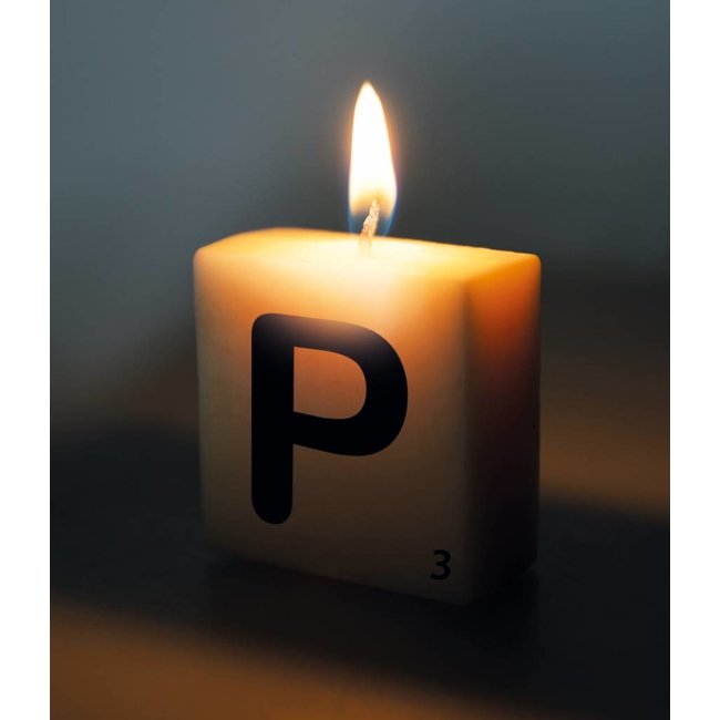 Paperdreams Cijfer- / letterkaarsje - Scrabble - P