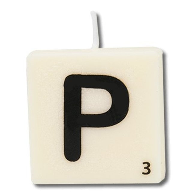 Paperdreams Cijfer- / letterkaarsje - Scrabble - P