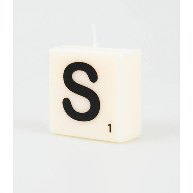 Paper Dreams Cijfer- / letterkaarsje - Scrabble - S