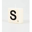 Paperdreams Cijfer- / letterkaarsje - Scrabble - S