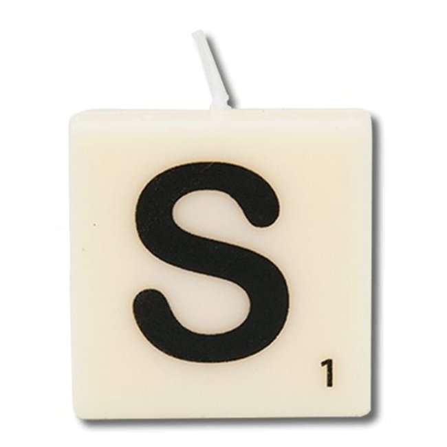 Paperdreams Cijfer- / letterkaarsje - Scrabble - S