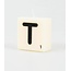 Paper Dreams Cijfer- / letterkaarsje - Scrabble - T