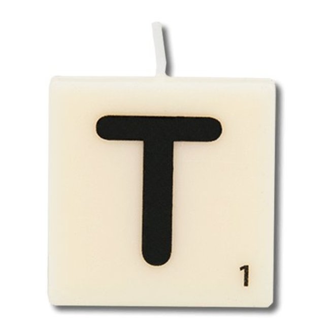 Paper Dreams Cijfer- / letterkaarsje - Scrabble - T